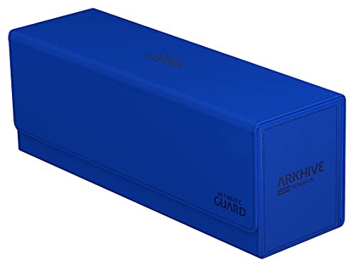 Ultimate Guard Arkhive 400+, Deck Case for 400 Double-Sleeved TCG Cards, Blue, Compatible with Boulders, Magnetic Closure & Microfiber Inner Lining - color: Blue, size: 400+