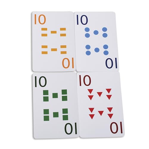 edxeducation School Friendly Playing Cards - In Home Learning Game - Set of 8 Decks - 448 Cards - Multicolored Patterned Cards Numbered 0-13 - Teach Counting and Probability | Multicolored, Patterned, Numbered 0-13, Teach Counting and Probability
