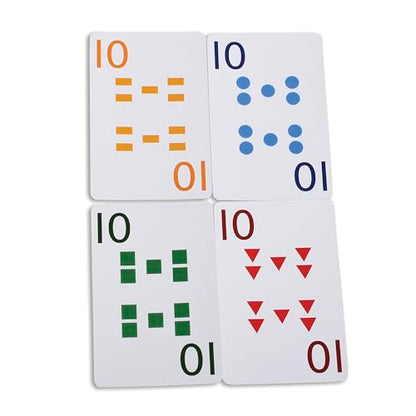 edxeducation School Friendly Playing Cards - In Home Learning Game - Set of 8 Decks - 448 Cards - Multicolored Patterned Cards Numbered 0-13 - Teach Counting and Probability | Multicolored, Patterned, Numbered 0-13, Teach Counting and Probability