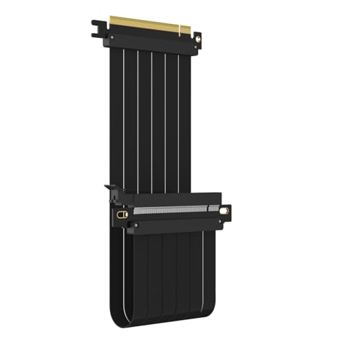 GLOTRENDS 400mm PCIe 3.0 X16 Riser Cable for Low-end PCIe 3.0 GPUs, Such as GeForce RTX 20/GTX 16/GTX 10 Series and AMD Radeon RX5000/VII/RX Vega/R9 Fury Series, etc - size: 400mm, style: 180 Degree Straight Angle