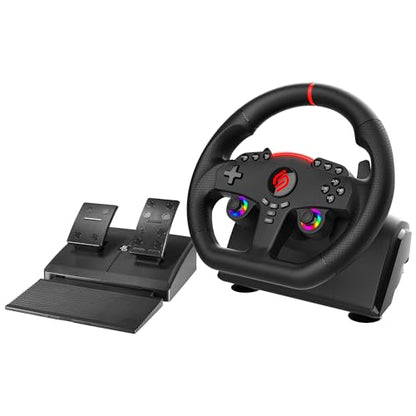 SUBSONIC Superdrive 270 GT Racing Wheel Xbox Series Switch 2/Switch PS4 PC | Steering Wheel, Dual Joysticks, Pedals, Gear Shifter for GTA 6 & Farming Simulator - Vibration, Diameter 27 cm, Rotation 270°