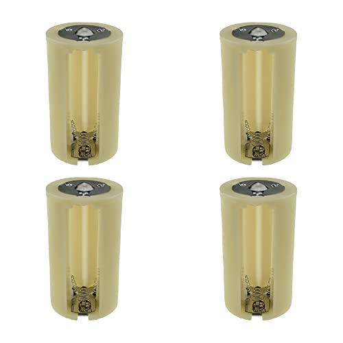 HAHIYO 3xAA Cylindrical Battery Holder Black Adapter Tube Case Not Corrode Solid Good Contact Bear Battery Leakage Smooth Load for Flashlight Torch Led RC 2.36inch Length 4PCS Plastic - style: 3AA(cylinder-White)-4P