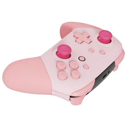 eXtremeRate Replacement Full Set Shell Button for Nintendo Switch Pro Controller, Cherry Blossoms Pink & Puffy Pink Faceplate Backplate Handles for Switch Pro Controller - color: Cherry Blossoms Pink & Puffy Pink