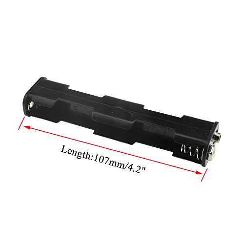 HAHIYO 4xAA Battery Holder with Standard Snap Connector Black Adapter Tube Case Not Corrode Solid Good Contact Bear Battery Leakage Smooth Load for Flashlight Torch Led RC 2PCS Plastic - style: 6V 4P(Style1)-2P