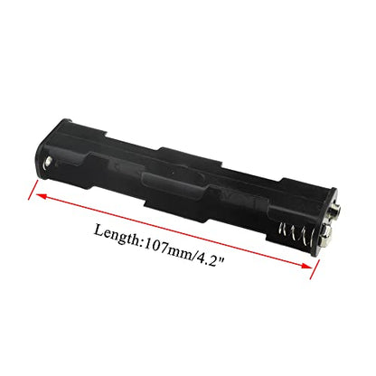 HAHIYO 4xAA Battery Holder with Standard Snap Connector Black Adapter Tube Case Not Corrode Solid Good Contact Bear Battery Leakage Smooth Load for Flashlight Torch Led RC 2PCS Plastic - style: 6V 4P(Style1)-2P