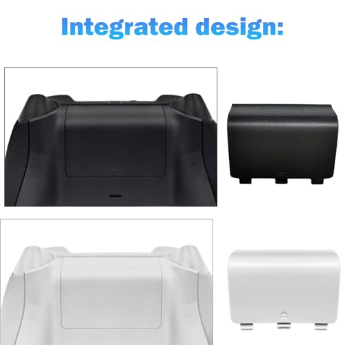 4 Pack One Controller Battery Cover for Xbox One, One S/One X Controller Battery Back Cover [NOT for Xbox Series X/S], Battery Back Shell Covers for Xbox One, One S, One X Controller(White/Black) - color: Black&White