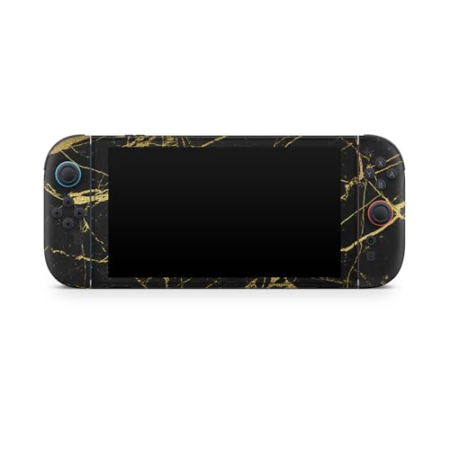 Gaming Skin Compatible with Nintendo Switch 2 Console Only - Black Gold Marble - Premium 3M Vinyl Protective Wrap Decal Cover - Easy to Apply | Crafted in The USA by MightySkins - color: Black Gold Marble, size: Switch 2 Console Skin Only, style: Matte Fi
