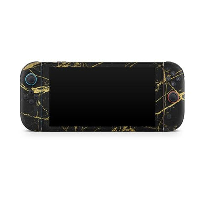 Gaming Skin Compatible with Nintendo Switch 2 Console Only - Black Gold Marble - Premium 3M Vinyl Protective Wrap Decal Cover - Easy to Apply | Crafted in The USA by MightySkins - color: Black Gold Marble, size: Switch 2 Console Skin Only, style: Matte Fi