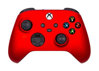 Xbox One Series X S Custom Soft Touch Controller - Soft Touch Feel, Added Grip, Metallic Red Color - Compatible with Xbox One, Series X, Series S - color: RED XS