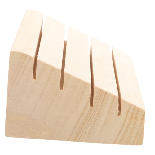 Wooden Card Holder Stand Design for Easy Organization Playing Card Display Rack for Family Games Smooth Wood Construction Rising Slots for Visibility