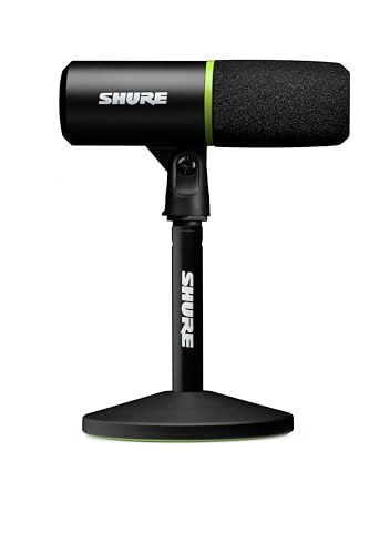 Shure MV6 USB Gaming Microphone for Streaming & Recording | Dynamic USB PC mic with desktop stand, noise cancellation, tap-to-mute and 3.5mm headphone monitoring for gaming - size: 300.5625 cubic inches