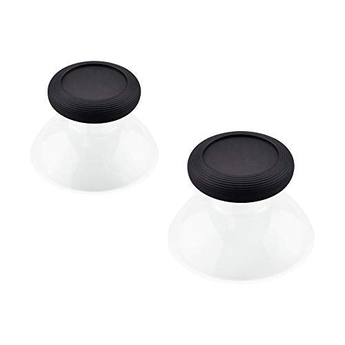 eXtremeRate Black & Transparent Dual-Color Replacement 3D Joystick Thumbsticks, Analog Thumb Sticks with Cross Screwdriver for Nintendo Switch Pro Controller - color: Black & Transparent