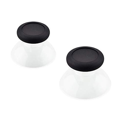 eXtremeRate Black & Transparent Dual-Color Replacement 3D Joystick Thumbsticks, Analog Thumb Sticks with Cross Screwdriver for Nintendo Switch Pro Controller - color: Black & Transparent