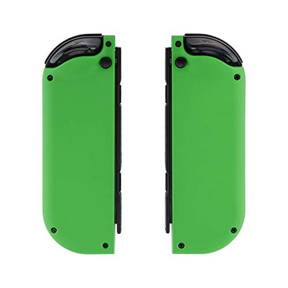 eXtremeRate DIY Replacement Shell Buttons for Nintendo Switch & Switch OLED, Green Soft Touch Custom Housing Case with Full Set Button for Joycon Handheld Controller - Console Shell NOT Included - color: Green