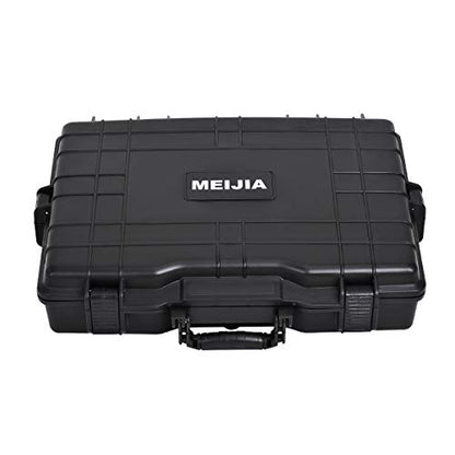 MEIJIA Waterproof Hard Camera Case,Hard Laptop Case,Hard Case with Customized Fit Foam Included, Elegant Black,Fit for computers,camera,lens(Black, 21.62"X17.25"X4.87") - size: 21.62"X17.25"X4.87"