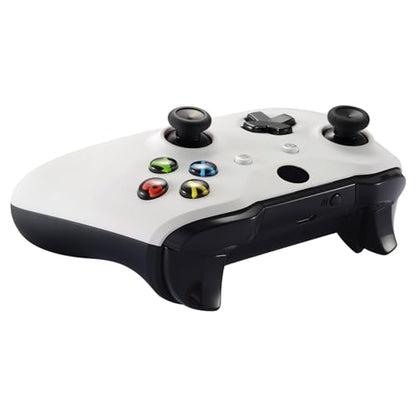 eXtremeRate Replacement Front Housing Shell for Xbox One S/X Controller, White Custom Kit Faceplate Cover Case for Xbox Wireless Controller (Model 1708) - color: White
