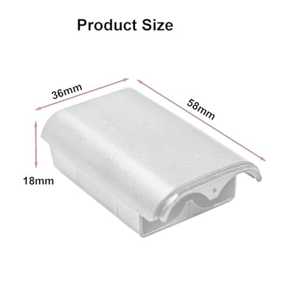 2 Pack Battery Cover Case for Xbox 360 Wireless Controller,Replacement Battery Pack Shell Compatible with Xbox 360 - White - color: 2pcs-White