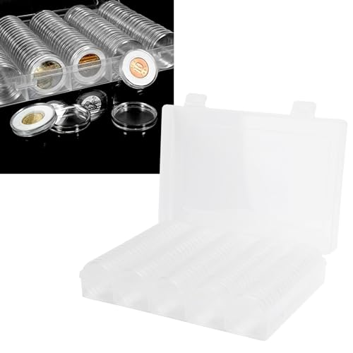 Storage Box 100pcs Clear Containers with EVA Foam Pads Durable Material Organizer Case for Collection Supplies