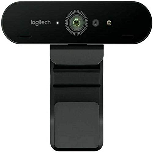 Logitech Brio Video Conferencing Webcam (Black) | 4K UHD, 5x zoom, HDR lighting correction, 65/78/90-degree FOV, noise-canceling mics