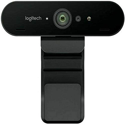 Logitech Brio Video Conferencing Webcam (Black) | 4K UHD, 5x zoom, HDR lighting correction, 65/78/90-degree FOV, noise-canceling mics