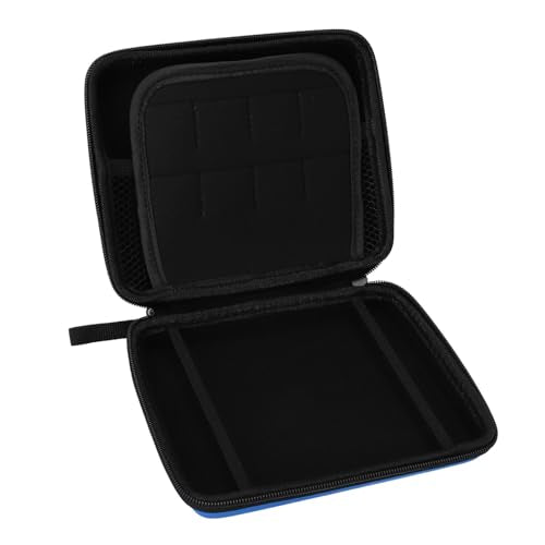 Carrying Case for 2DS with 8 Game Card Holders Protective Hard Shell Travel Carrying Case Pouch for Console Accessories Shockproof Dust Proof (Blue) - color: Blue