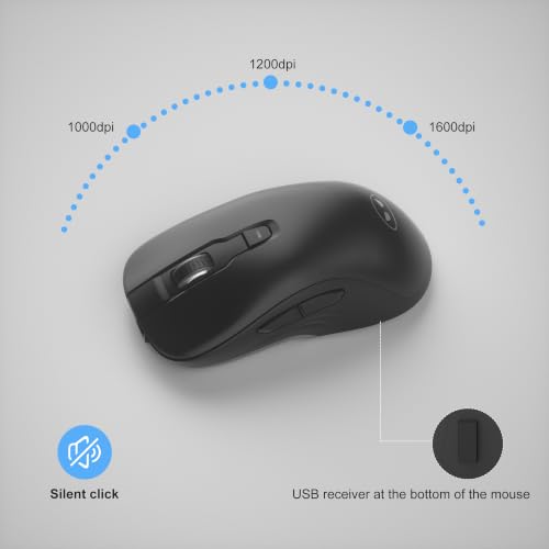 MageGee V990 Creamy Wireless Keyboard and Mouse Combo, 99 Keys RGB Backlit Rechargeable Quiet Gaming Keyboard, Adjustable Optical Mouse, with Number Pad, Keyboards Set for Desktop, Laptop, PC(Black) - color: Black