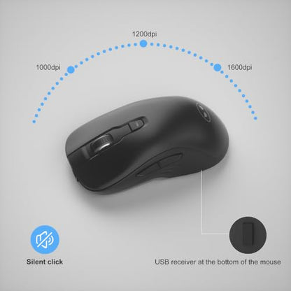 MageGee V990 Creamy Wireless Keyboard and Mouse Combo, 99 Keys RGB Backlit Rechargeable Quiet Gaming Keyboard, Adjustable Optical Mouse, with Number Pad, Keyboards Set for Desktop, Laptop, PC(Black) - color: Black