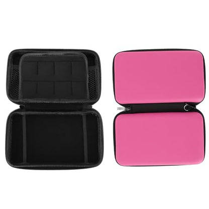Hard Shell Carrying Case for New 3DS XL/2DS XL - Travel Protective Storage with 8 Game Cartridge Slots & Water Proof PU Exterior (Pink) - color: Pink
