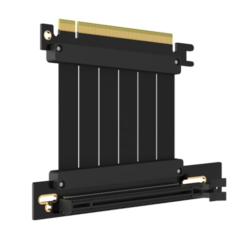 GLOTRENDS 60mm PCIe 3.0 X16 Riser Cable for Low-end PCIe 3.0 GPUs, Such as GeForce RTX 20/GTX 16/GTX 10 Series and AMD Radeon RX5000/VII/RX Vega/R9 Fury Series, etc - size: 60mm, style: 90 Degree Right Angle