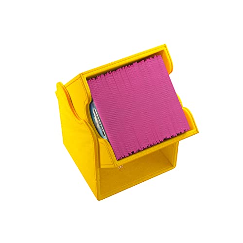 GameGenic Deck Box – Squire XL Yellow 100CT – Durable and Sturdy TCG, OCG, CCG Card Storage – Compatible with Pokemon, Yugioh, Commander, and MTG Magic: The Gathering Cards - color: Yellow