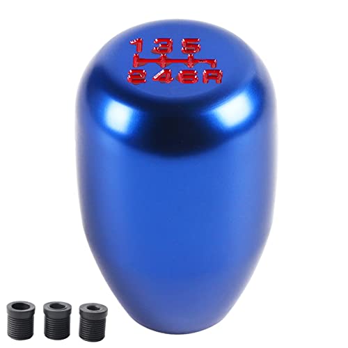Dweekiy Gear Shift Knob,Car Universal Modification Manual Knob Gear Shift Head Shifter 6 Speed(Blue) - color: Blue