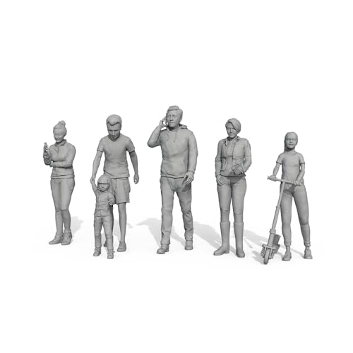 MRY-SFW Yao's Studio LYT72110 1/72 Miniature Factory Building Military Car Railroad Track Accessory Props Diorama Scenery Miniature Character Model Multi Pose Figures5pcs