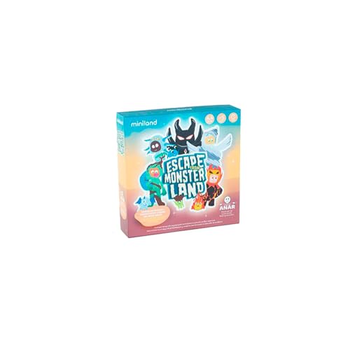 Miniland Cooperative Anti-Bullying Board Game for Kids 4+, Includes Board, Avatars and Educational Guide, 2 to 4 Players | Escape from Monsterland - color: Escape from Monsterland