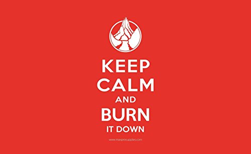 Max Protection Trading Card Playmat for TCG Card Games, 24x14 Inch, Design Mat for Dice Rolling (Keep Calm - Red) - size: Keep Calm - Red