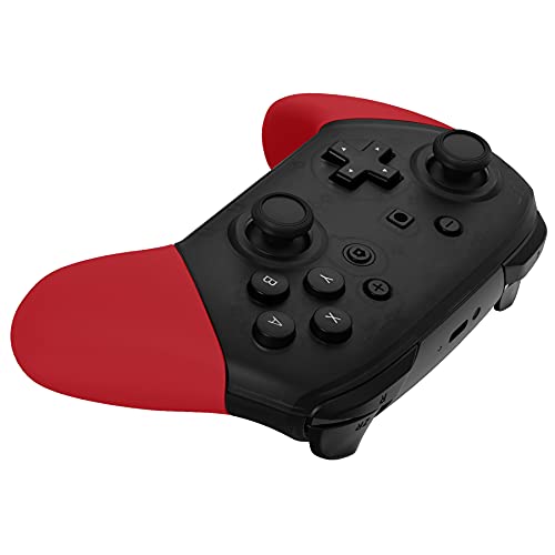 eXtremeRate Passion Red Replacement Handle Grips for Nintendo Switch Pro Controller, Soft Touch DIY Hand Grip Shell for Nintendo Switch Pro - Controller NOT Included - color: Passion Red
