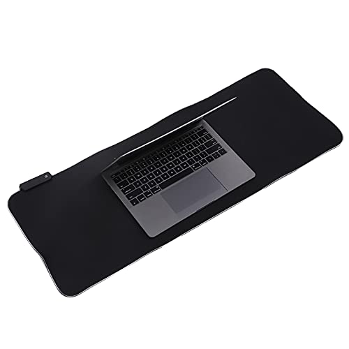 RGB Light Mouse Pad with USB Interface, Rubber Thicken Gaming Mousepad, 3 Lighting Modes LED Mat for PC Laptop, Non - Slip Base with 1.8m Charging Cable