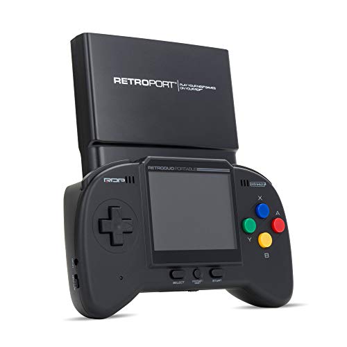 Retro-Bit RDP 2 in 1 Portable Handheld Console System - for NES and SNES Games - Black