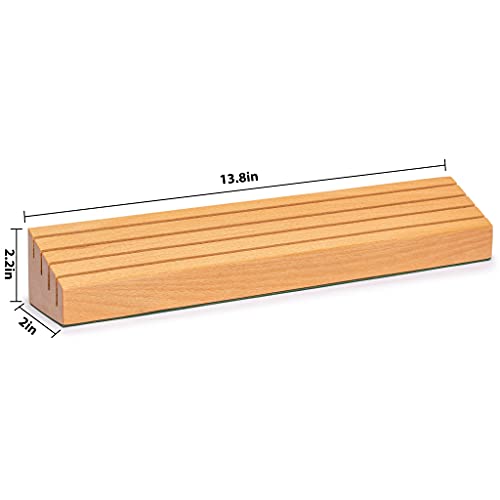 Yellow Mountain Imports Extra-Wide Solid Beechwood Playing Card Holders - Set of 2 - size: 13.8”