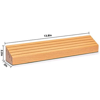 Yellow Mountain Imports Extra-Wide Solid Beechwood Playing Card Holders - Set of 2 - size: 13.8”