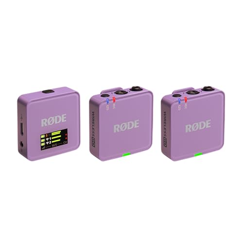 RØDE Wireless GO (Gen 3) – Compact Wireless Mic – Pristine Audio, 32-bit Float Recording, Automatic Level Control, for Phones, Cameras and Computers (Lilac) - color: Lilac, style: WIGO 3