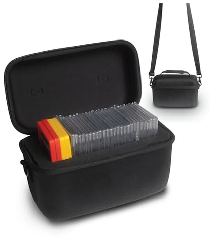 PANOPPLY Slab Armor Graded Card Storage Box for Sports and TCG Card Slab Case for Graded Cards Holder Graded Card Holder PSA Slab Storage Zipper Strap Graded Card Storage Box PSA Case BGS SGC CGC