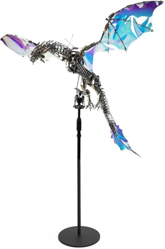 3D Metal Puzzle for Adults, Steampunk Bloodthirsty Aurora Dragon 3D Metal Model Kit with Stand, 3000+PCS Dragon 3D Puzzle Kit Jigsaw Animal DIY Craft Gift