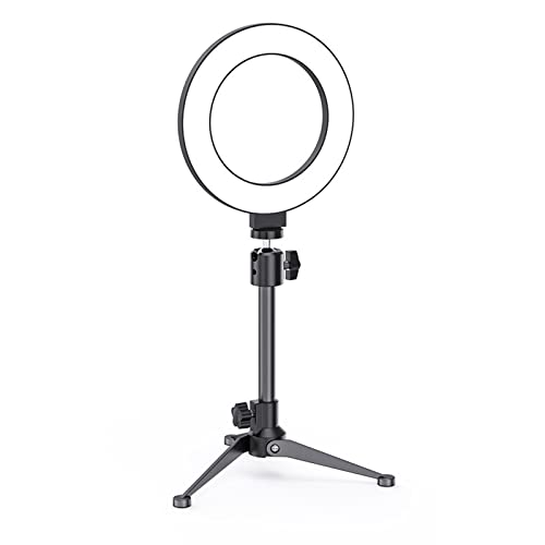 6" LED Selfie Ring Light with Tripod Stand, Video Conference Lighting Kits for Webcam Lighting/Zoom Lighting/Self Broadcasting/Live Streaming