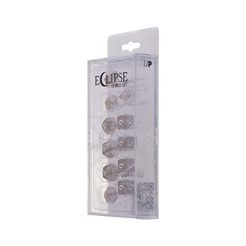 Ultra PRO - Eclipse 11 Würfelset (Smoke Grey) - Großartiges Würfelset für alle Arten von Karten- und Brettspielen wie, DND, MTG und RPG - UP Your Game With Ultra PRO - color: Smoke Grey