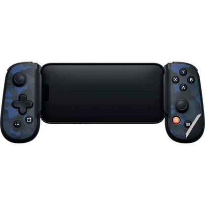 Skinit Decal Gaming Skin Compatible with Backbone One for iPhone Game Controller - Blue Street Camo Design - color: Blue - CAMBPE04
