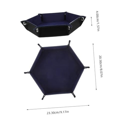 BESPORTBLE Folding Pu Dice Tray for Tabletop Games Storage Organizer Design for Dice Keys Jewelry and Items