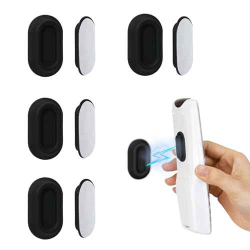 XYOFUN Magnetic Remote Control Holder Wall Mount - 4 Pcs Black | No Drill Self-Adhesive Organizer, For Air Conditioner & TV Remotes, Storage Caddy for Televisions Backside - color: Black