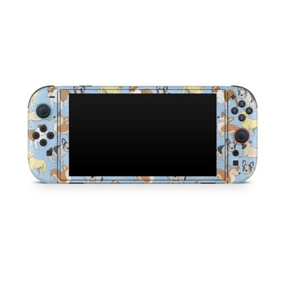 Glossy Glitter Gaming Skin Compatible with Nintendo Switch 2 Console Only - Puppy Party - Premium 3M Vinyl Protective Wrap Decal Cover - Easy to Apply | Crafted in The USA by MightySkins - color: Puppy Party, size: Switch 2 Console Skin Only, style: Gloss