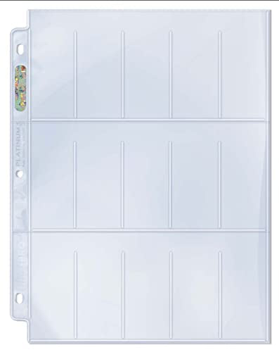 Ultra Pro 15-Pocket Platinum Page for Tobacco Cards 100 ct.