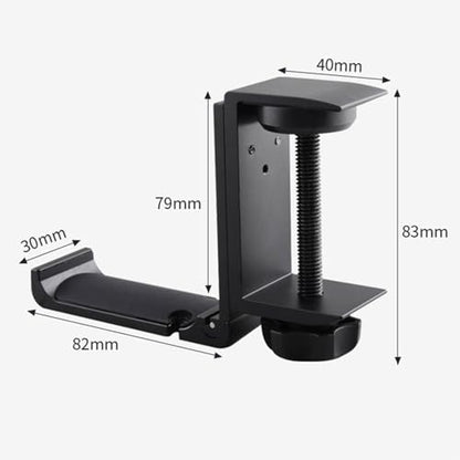 Aluminum Headphone Stand Hanger Foldable with Cable Clip Headset Holder Clamp Hook Under Desk, Save Your Space While Working & Gaming - style: 1 pack
